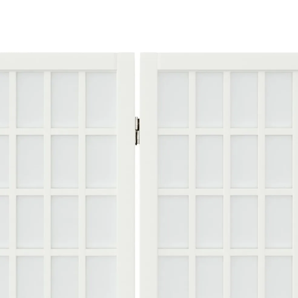 vidaXL Kamerscherm inklapbaar 3 panelen Japanse stijl 120x170 cm wit