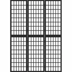 vidaXL Kamerscherm inklapbaar 3 panelen Japanse stijl 120x170 cm zwart