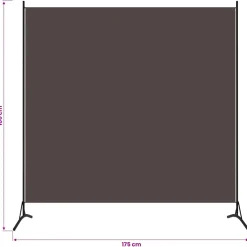 vidaXL Kamerscherm met 1 paneel 175x180 cm bruin