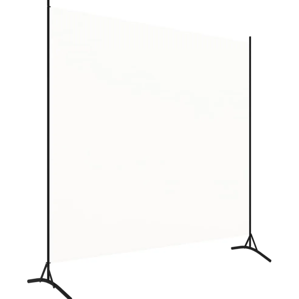 vidaXL Kamerscherm met 1 paneel 175x180 cm stof wit