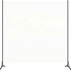 vidaXL Kamerscherm met 1 paneel 175x180 cm stof wit