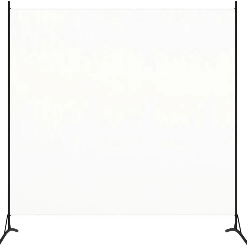 vidaXL Kamerscherm met 1 paneel 175x180 cm stof wit
