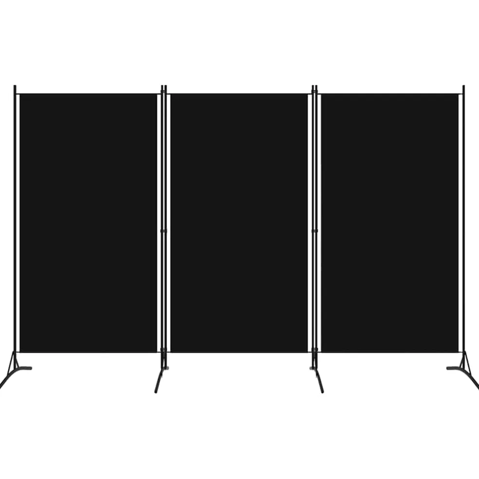 vidaXL Kamerscherm met 3 panelen 260x180 cm zwart