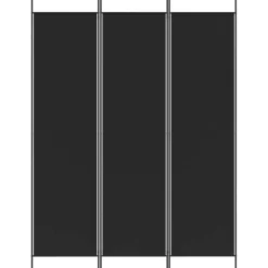 vidaXL Kamerscherm met 3 panelen 150x200 cm stof zwart