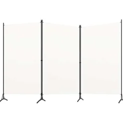 vidaXL Kamerscherm met 3 panelen 260x180 cm stof wit