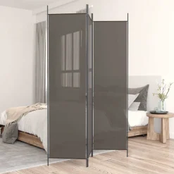 vidaXL Kamerscherm met 6 panelen 520x180 cm stof bruin