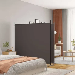 vidaXL Kamerscherm met 3 panelen 150x200 cm stof wit