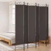 vidaXL Kamerscherm met 5 panelen 200x180 cm bruin