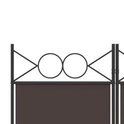 vidaXL Kamerscherm met 5 panelen 200x180 cm bruin