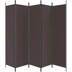 vidaXL Kamerscherm met 6 panelen 300x200 cm stof bruin