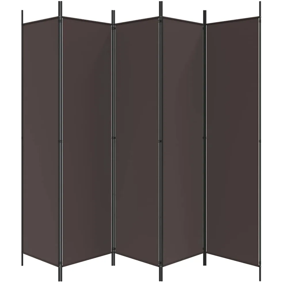 vidaXL Kamerscherm met 6 panelen 300x200 cm stof bruin