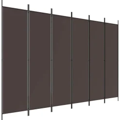 vidaXL Kamerscherm met 6 panelen 300x200 cm stof bruin
