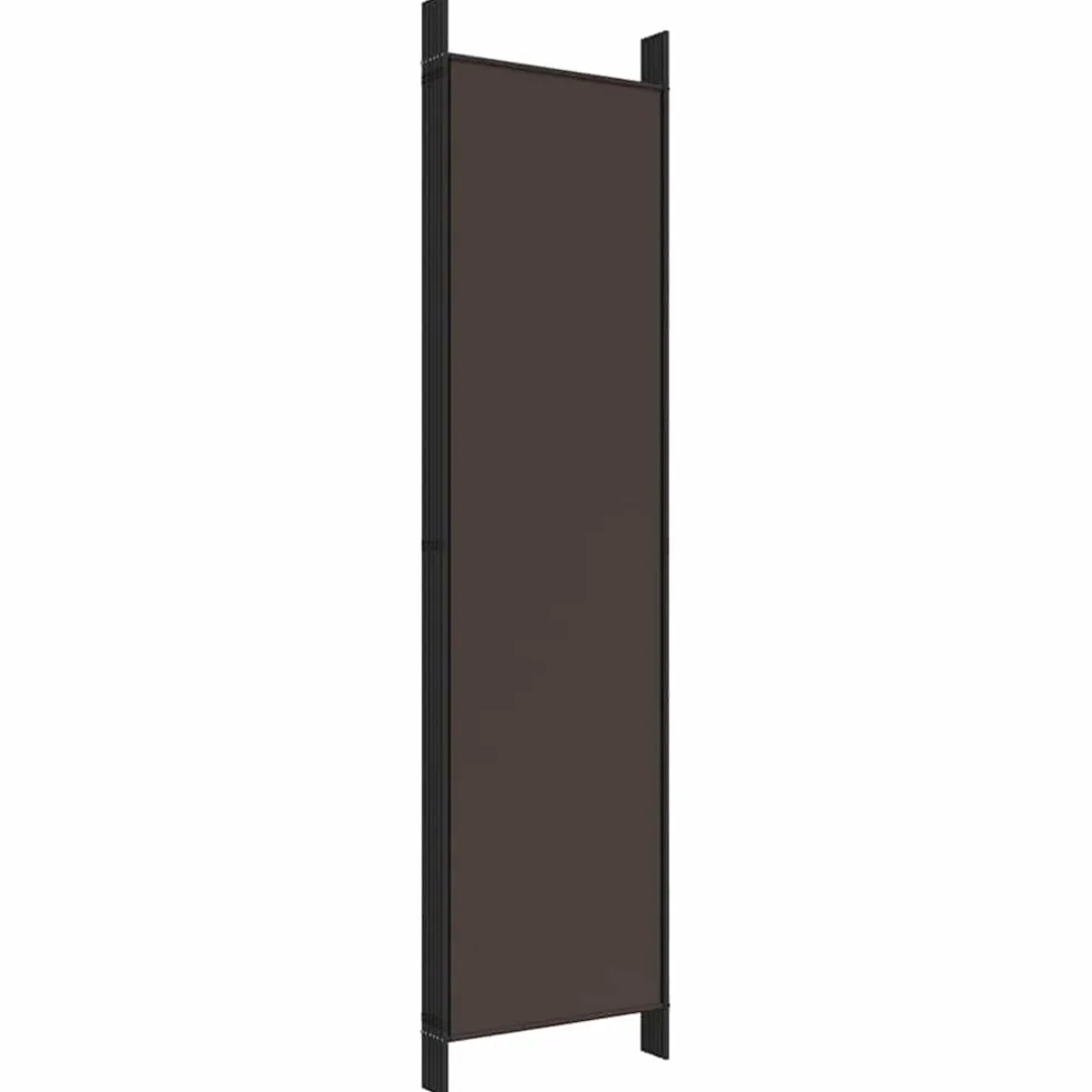 vidaXL Kamerscherm met 6 panelen 300x200 cm stof bruin