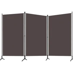 vidaXL Kamerscherm met 3 panelen 260x180 cm bruin
