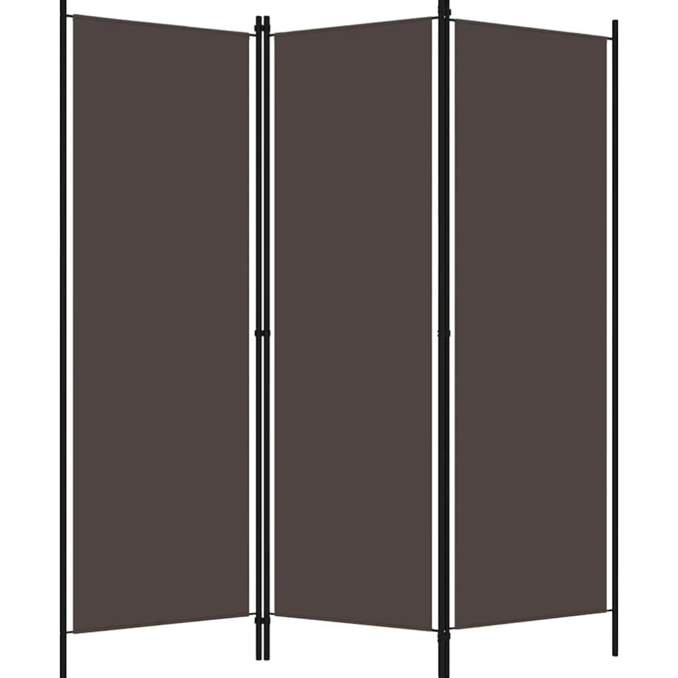 vidaXL Kamerscherm met 3 panelen 150x180 cm bruin