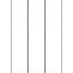 vidaXL Kamerscherm met 3 panelen 150x220 cm stof wit