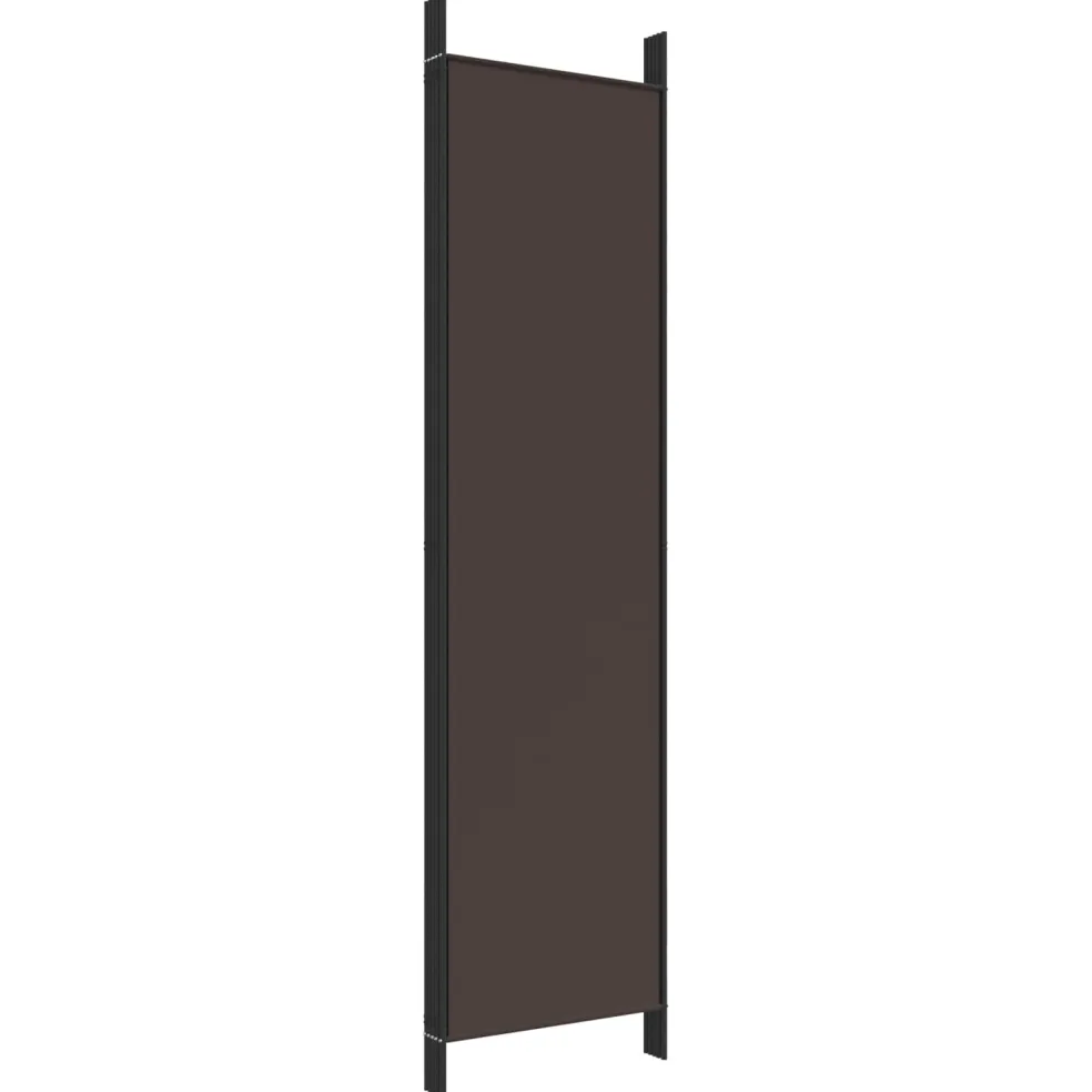 vidaXL Kamerscherm met 5 panelen 250x200 cm stof bruin