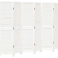 vidaXL Kamerscherm met 6 panelen 210x165 cm massief paulowniahout