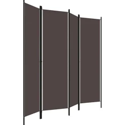 vidaXL Kamerscherm met 4 panelen 200x180 cm bruin