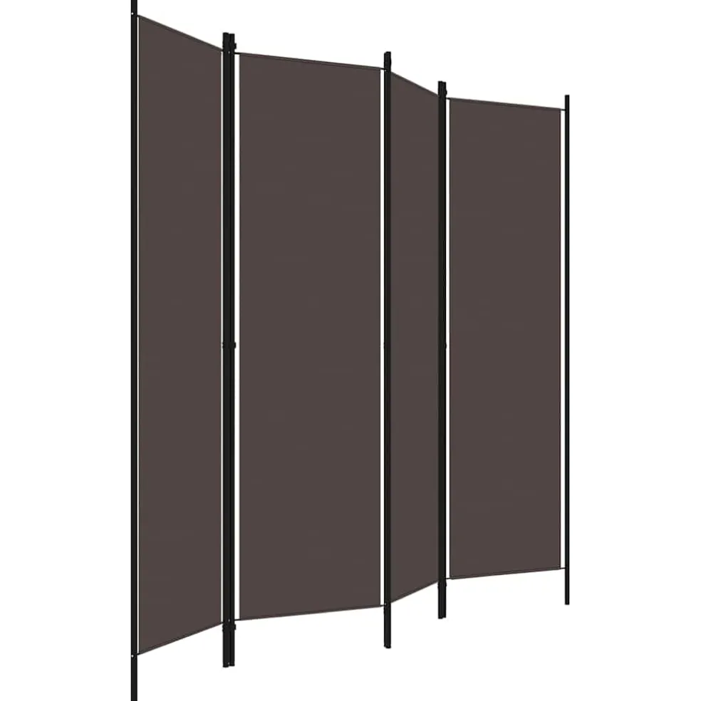 vidaXL Kamerscherm met 4 panelen 200x180 cm bruin