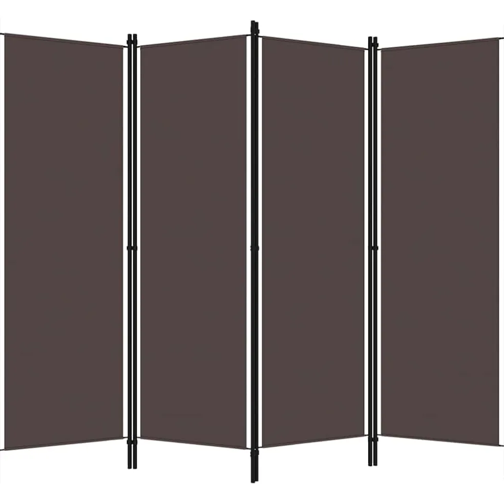 vidaXL Kamerscherm met 4 panelen 200x180 cm bruin