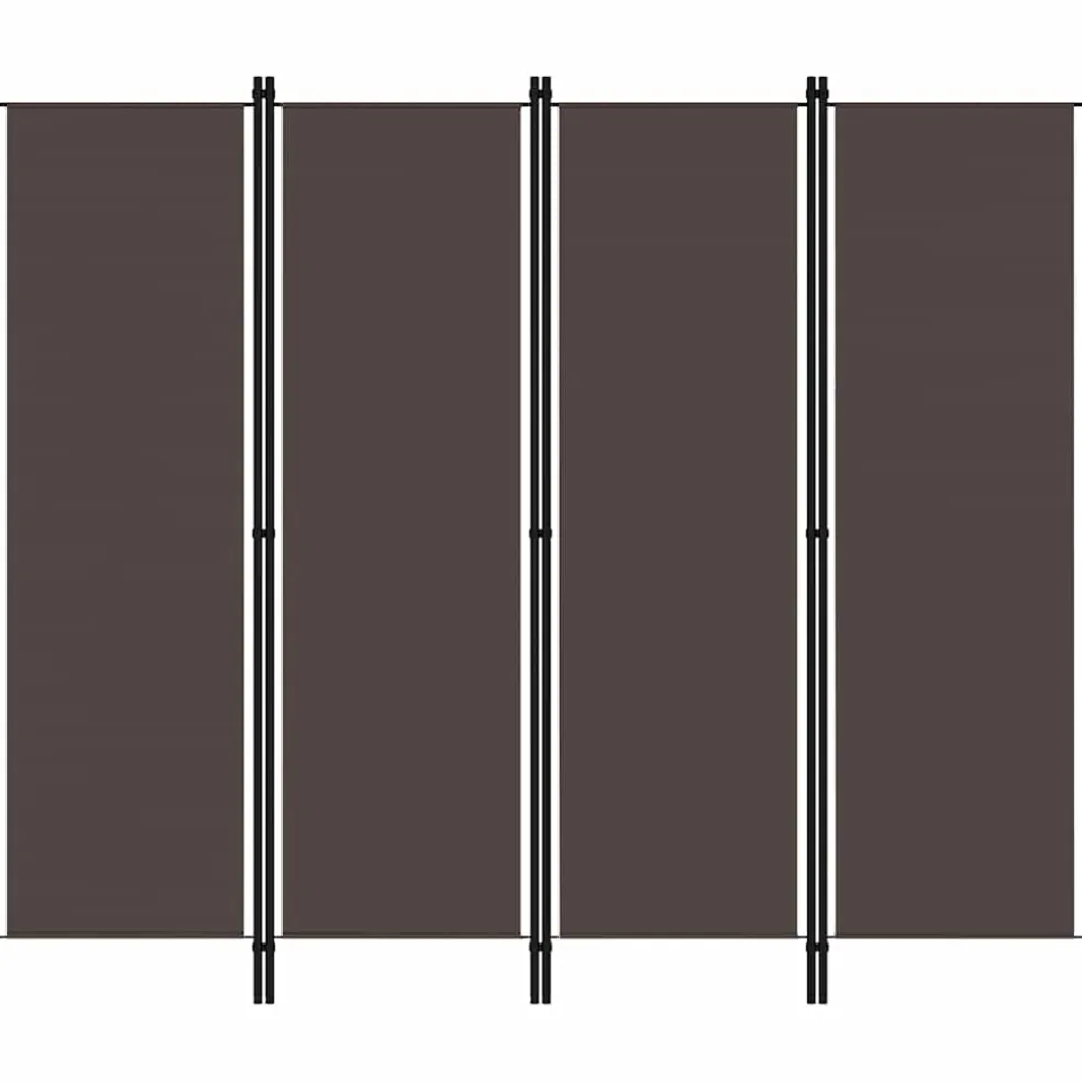vidaXL Kamerscherm met 4 panelen 200x180 cm bruin