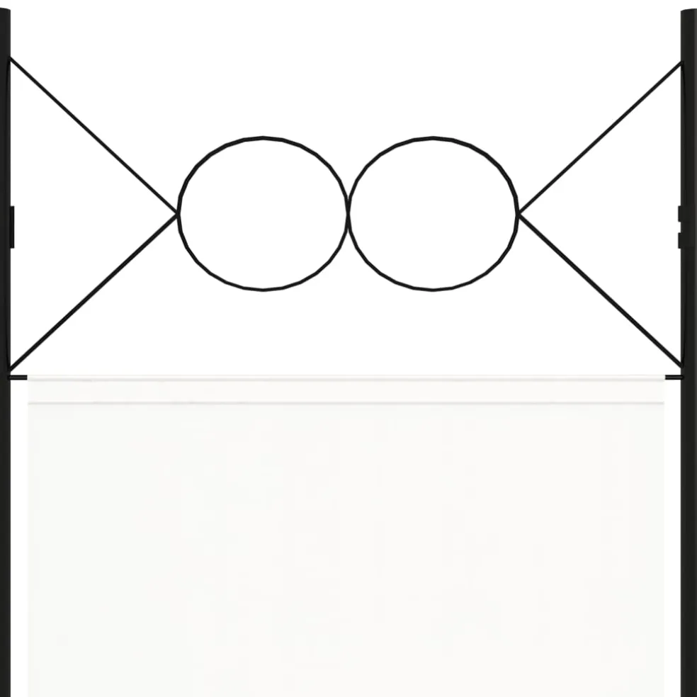 vidaXL Kamerscherm met 3 panelen 120x180 cm wit