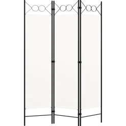 vidaXL Kamerscherm met 3 panelen 120x180 cm wit