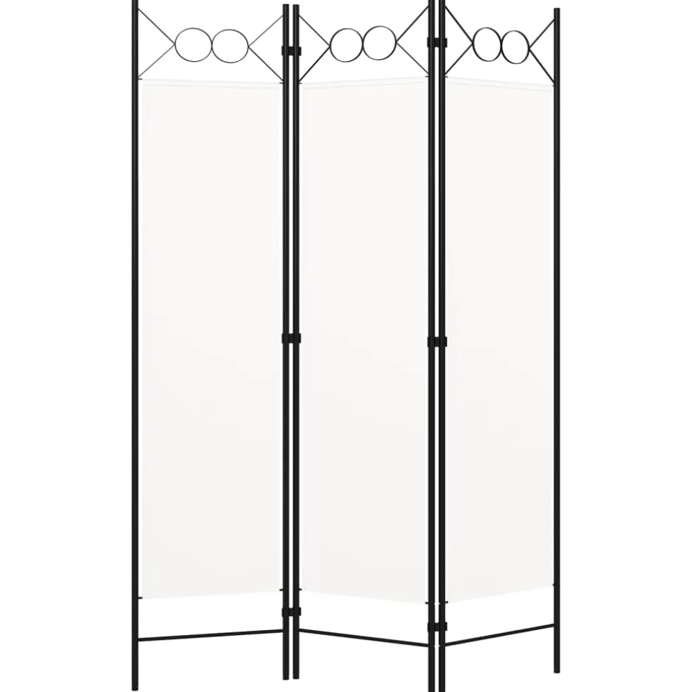 vidaXL Kamerscherm met 3 panelen 120x180 cm wit