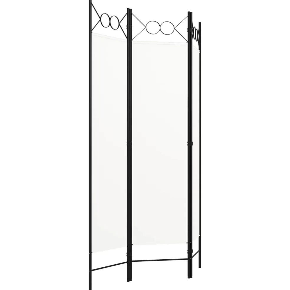 vidaXL Kamerscherm met 3 panelen 120x180 cm wit