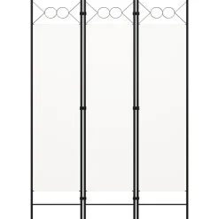 vidaXL Kamerscherm met 3 panelen 120x180 cm wit