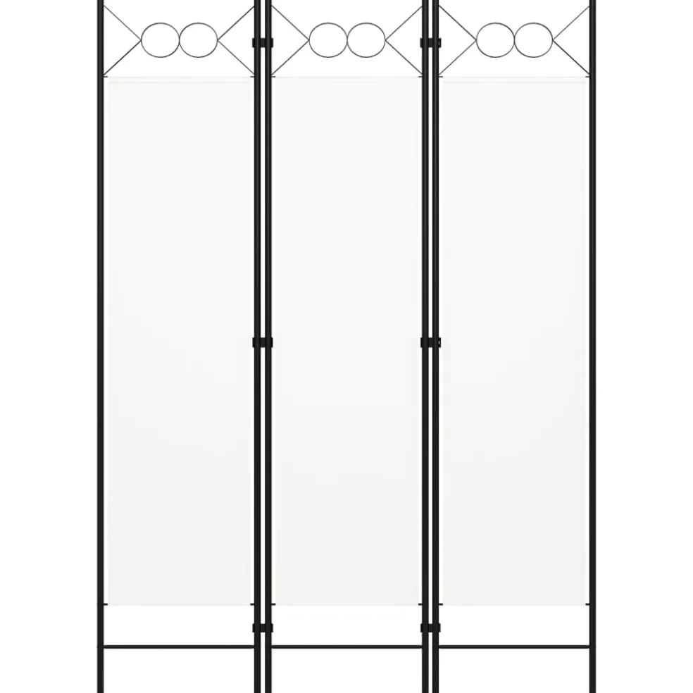 vidaXL Kamerscherm met 3 panelen 120x180 cm wit