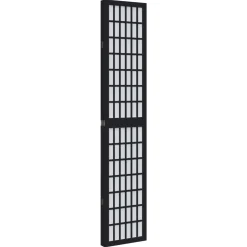 vidaXL Kamerscherm met 6 panelen massief paulowniahout zwart