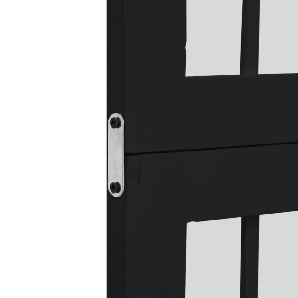 vidaXL Kamerscherm met 6 panelen massief paulowniahout zwart