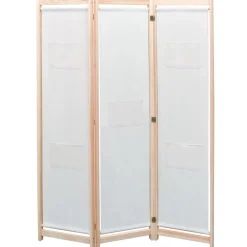 vidaXL Kamerscherm met 3 panelen 120x170x4 cm stof crème