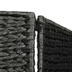vidaXL Kamerscherm met 3 panelen massief paulowniahout zwart