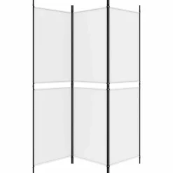 vidaXL Kamerscherm met 3 panelen 150x180 cm stof wit
