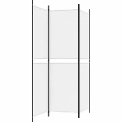 vidaXL Kamerscherm met 3 panelen 150x180 cm stof wit