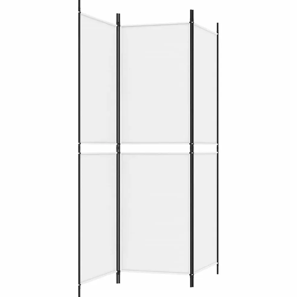 vidaXL Kamerscherm met 3 panelen 150x180 cm stof wit