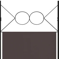 vidaXL Kamerscherm met 6 panelen 300x180 cm bruin