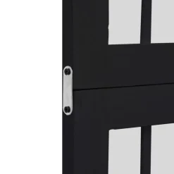 vidaXL Kamerscherm met 3 panelen massief paulowniahout zwart