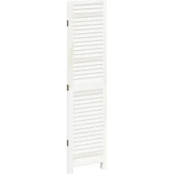 vidaXL Kamerscherm met 3 panelen massief paulowniahout retro wit