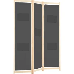 vidaXL Kamerscherm met 3 panelen 120x170x4 cm stof grijs