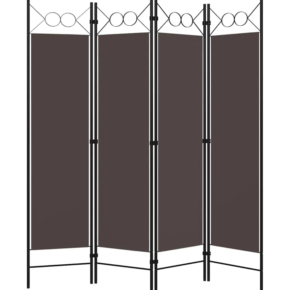vidaXL Kamerscherm met 4 panelen 160x180 cm bruin