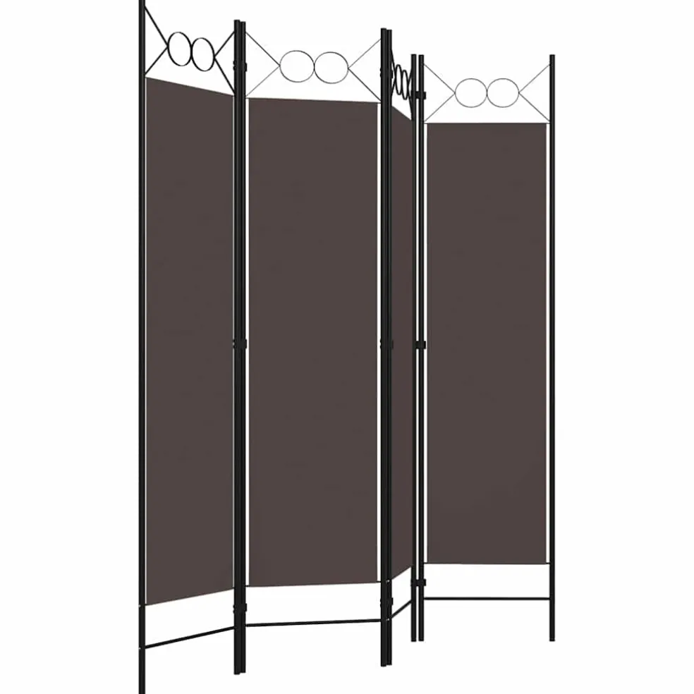 vidaXL Kamerscherm met 4 panelen 160x180 cm bruin