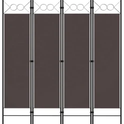 vidaXL Kamerscherm met 4 panelen 160x180 cm bruin