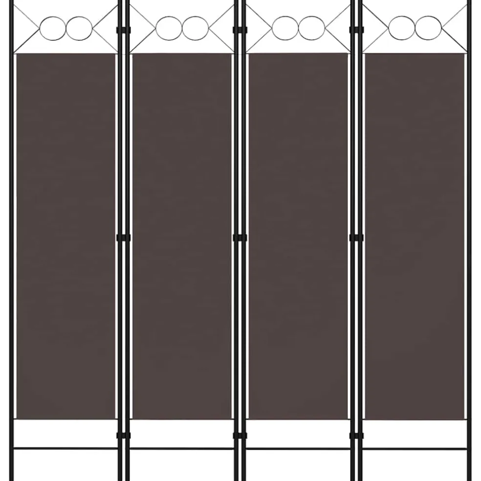 vidaXL Kamerscherm met 4 panelen 160x180 cm bruin