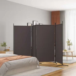 vidaXL Kamerscherm met 3 panelen 210x180 cm lichtgrijs