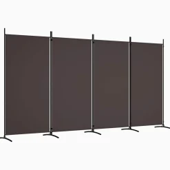 vidaXL Kamerscherm met 3 panelen 210x180 cm lichtgrijs