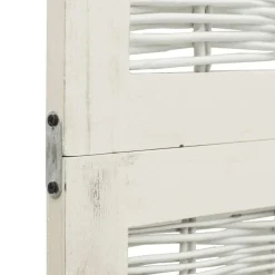 vidaXL Kamerscherm met 6 panelen massief paulowniahout wit